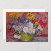 Schüssel mit Sonnenblumen und Rose von Vincent van Einladung (Vorne/Hinten)
