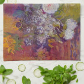 Schüssel mit Sonnenblumen und Rose von Vincent van Geschirrtuch (Gefaltet)