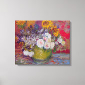 Schüssel mit Sonnenblumen und Rose von Vincent van Leinwanddruck (Vorderseite)