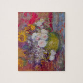 Schüssel mit Sonnenblumen und Rose von Vincent van Puzzle (Vertikal)