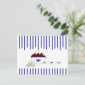 Schüssel mit Weinrezeptafel Postkarte (Stehend Vorderseite)