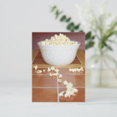 Schüssel Popcorn Postkarte (Stehend Vorderseite)