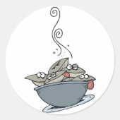 Schüssel Runder Aufkleber (Vorderseite)