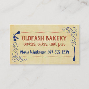 Schüssel Schneebesen Vintage-Bäckerei Gebäck Kondi Visitenkarte