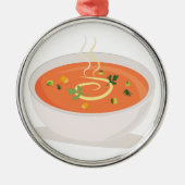Schüssel Suppe Silbernes Ornament (Vorne)