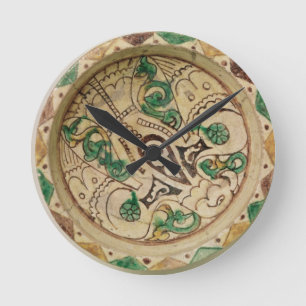 Schüssel (Töpferware) Runde Wanduhr