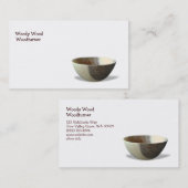 Schüssel Woodturning Visitenkarte-Schablone Visitenkarte (Vorne/Hinten)