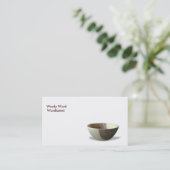 Schüssel Woodturning Visitenkarte-Schablone Visitenkarte (Stehend Vorderseite)