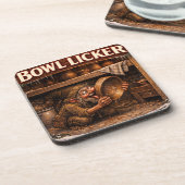 Schüssellecker Isländischer Yule Lad Getränkeuntersetzer (Linke Seite)