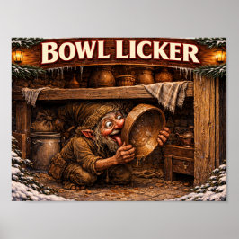 Schüssellecker isländischer Yule-Lad Poster