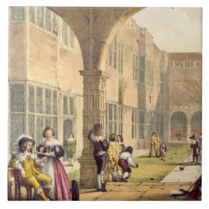 Schüsseln auf der Terrasse bei Bramshill im Jahre Fliese