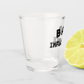 Schussglas mit schlechtem Einfluss – Fette schwarz Schnapsglas (Links)