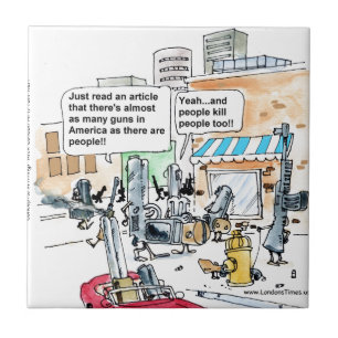 Schusswaffen töten keine lustigen Geschenke, T-Shi Fliese