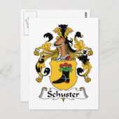 Schuster Familienwappen Postkarte (Vorne/Hinten)
