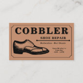 Schuster - Schuhreparatur Vintag Visitenkarte (Vorderseite)