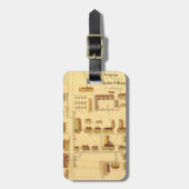 SCHÜTTEL-APPARATdorf-KARTE, 1849 Gepäckanhänger (Vorderseite vertikal)