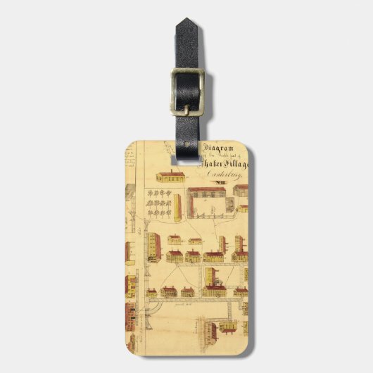 SCHÜTTEL-APPARATdorf-KARTE, 1849 Gepäckanhänger (Vorderseite vertikal)