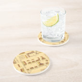 SCHÜTTEL-APPARATdorf-KARTE, 1849 Sandstein Untersetzer (Seite)