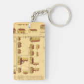 SCHÜTTEL-APPARATdorf-KARTE, 1849 Schlüsselanhänger (Rückseite)