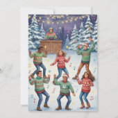 Schüttel deine Schlittenglocken hässliche Pullover Einladung (Rückseite)