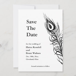 Schüttel deine Schwanzfedern Save the Date weiß