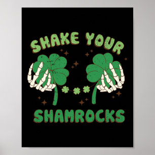 Schüttel deine Shamrocks Lustiger St. Patricks Pad Poster