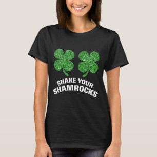 Schüttel deine Shamrocks St. Patrick Tag Grün Iris T-Shirt