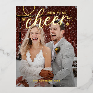 Schüttelfrohe Neujahrskarte Postkarte