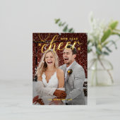 Schüttelfrohe Neujahrskarte Postkarte (Stehend vorne)