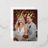 Schüttelfrohe Neujahrskarte Postkarte (Vorderseite/Rückseite)