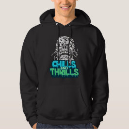 Schüttelfrost und Thrills Skull Graphic Halloween Hoodie