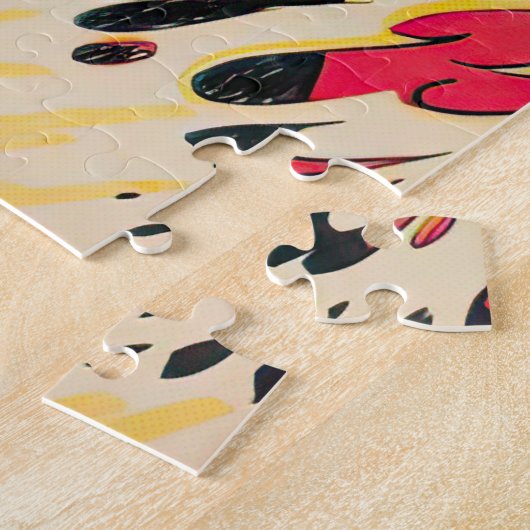 Schüttelkammern Vintages Comic Thrills Puzzle (Seite)