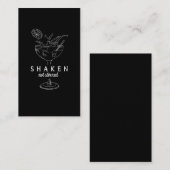 SchüttelMartinis trinken Alkohol Sonnenlicher Bark Visitenkarte (Vorne/Hinten)