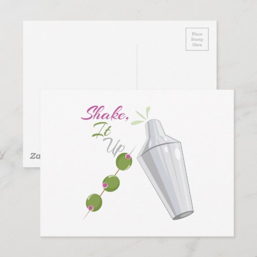 Schütteln, aufstehen postkarte (Vorne/Hinten)