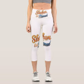 "Schütteln, nicht reißen." Capri Leggings (Vorderseite)