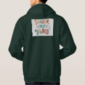 "Schütteln, nicht reißen." Hoodie (Rückseite)