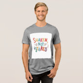 "Schütteln, nicht reißen." Tri-Blend Shirt (Vorderseite voll)