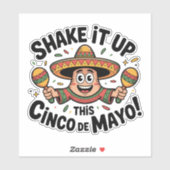 Schütteln Sie das Cinco de Mayo! Aufkleber (Blatt)