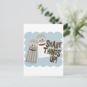 Schütteln Sie die Dinge auf! Postkarte (Stehend Vorderseite)