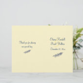 Schütteln Sie Ihr Schwanz Feathers Wedding Program (Stehend Vorderseite)