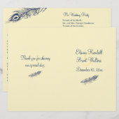 Schütteln Sie Ihr Schwanz Feathers Wedding Program (Vorne/Hinten)