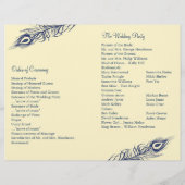 Schütteln Sie Ihr Schwanz Feathers Wedding Program (Rückseite)