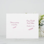 Schütteln Sie Ihr Schwanz Feathers Wedding Program (Stehend Vorderseite)