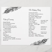 Schütteln Sie Ihr Schwanz Feathers Wedding Program (Rückseite)