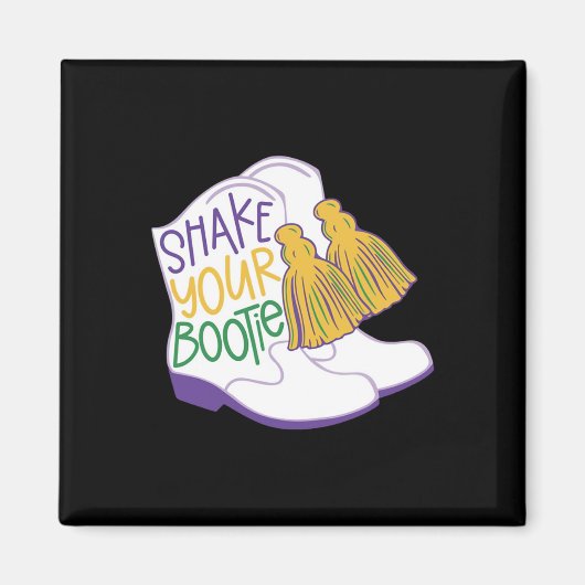 Schütteln Sie Ihre Bootie Mardi Gras Bead Boot Car Magnet (Vorne)