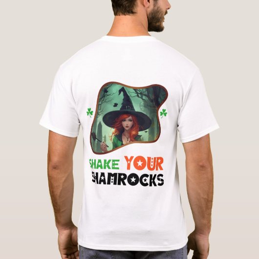 Schütteln Sie Ihre Kleeblätter - irische Tradition T-Shirt (Rückseite)
