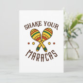 Schütteln Sie Ihre Maracas Dankeskarte (Stehend Vorderseite)