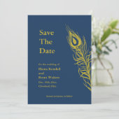 Schütteln Sie Ihre Schwanz Feathers Save the Date (Stehend Vorderseite)