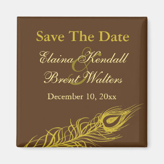 Schütteln Sie Ihre Schwanz Feathers Save the Date Magnet