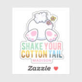 Schütteln Sie Ihren Cotton-Schwanz Niedlich Osterb Aufkleber (Blatt)